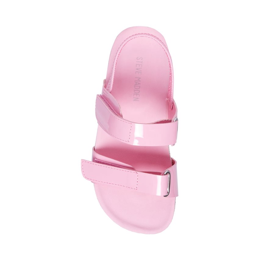 Pink Steve Madden Adouble Patent Kids' Platform Sandals | PH 5689ESA